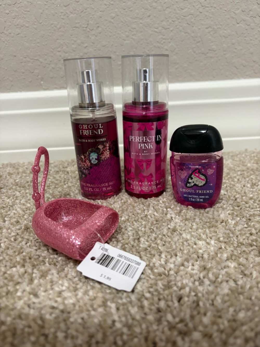 Bath and body works pink set